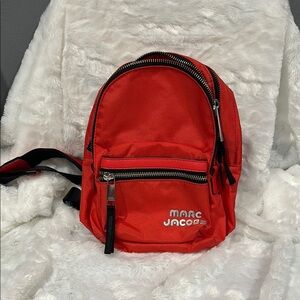 Marc Jacobs Red unisex mini Backpack.  Preloved